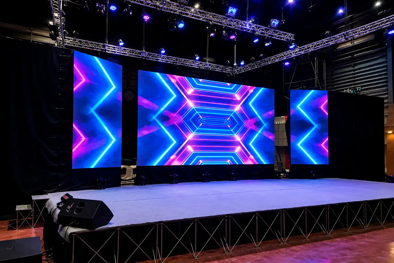 LED screen and stage visuals