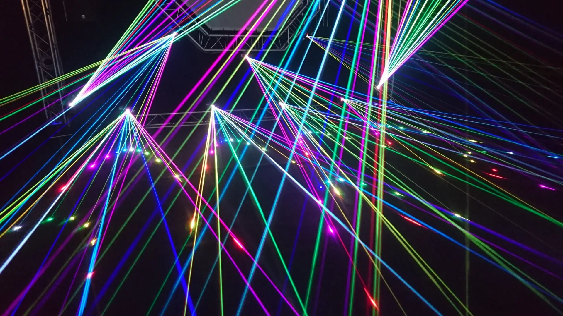 Laser mapping during a live show